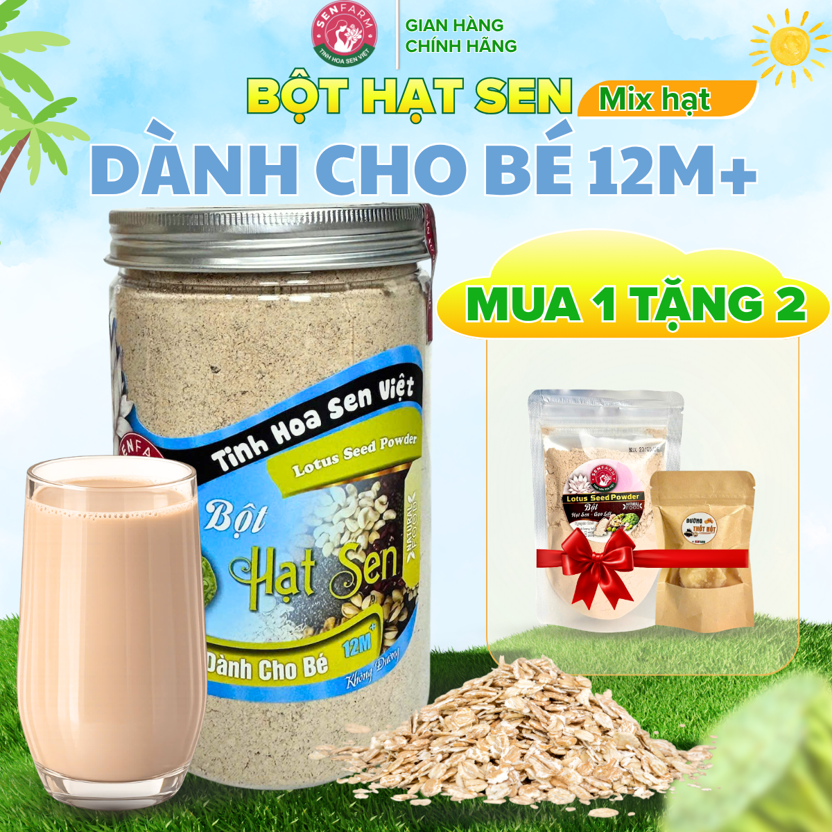 SENFARM - HÈ-2 Bột Hạt Sen Dành Cho Bé Senfarm
